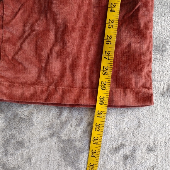 FAHERTY Stretch Corduroy Pants 27 Wide Leg Henna Rust Patch Pocket High Rise - Picture 10 of 11